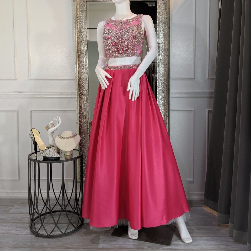 Fuchsia Pink Formal Evening Prom Dress Gown